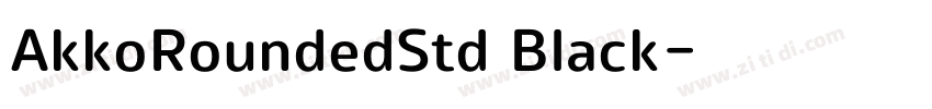 AkkoRoundedStd Black字体转换
